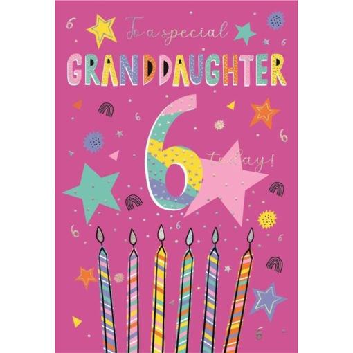 Picture of FOR A WONDREFULGRANDDAUGHTER ON YOUR 6TH BIRTHDAY CARD